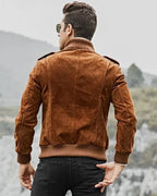 Brown Suede Leather Jacket