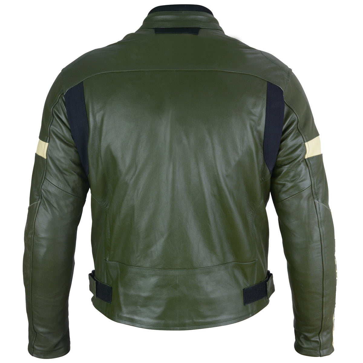 Dark Green Leather Motorcycle Jacket