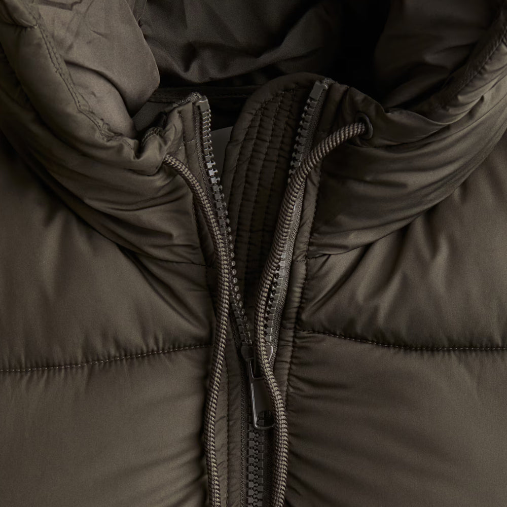 Dark Khaki Puffer Jacket Women