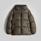 Dark Khaki Puffer Jacket Women