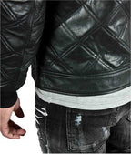 David Beckham Diamond Quilted Black Leather Jacket