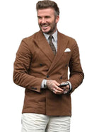 David Beckham Wimbledon Brown Blazer Coat