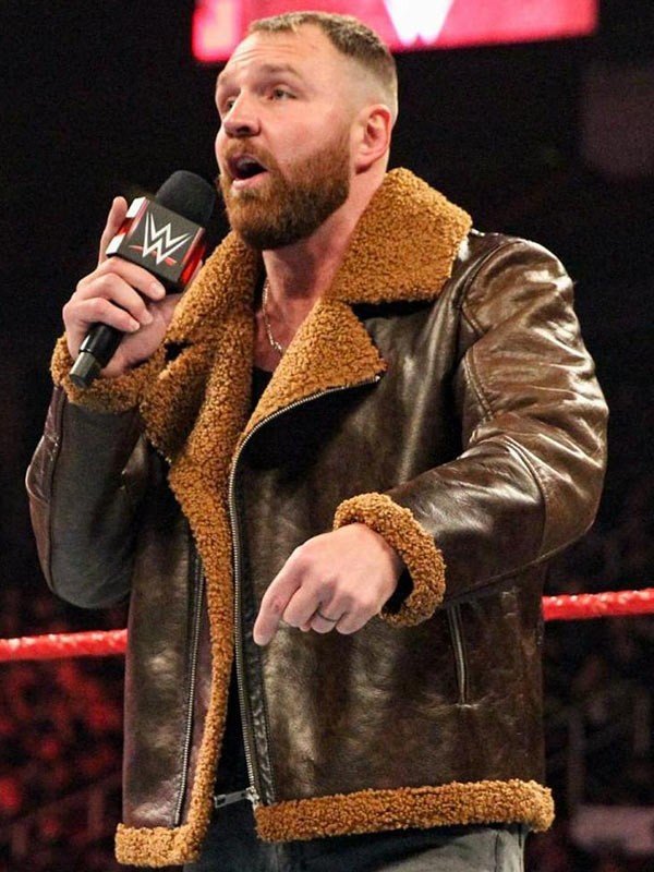 Dean Ambrose WWE Shearling Jacket - Classic Wrestler Style