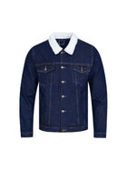 Denim Blue Shearling Trucker Jacket