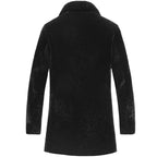 Designer Men's Black Shearling Fur Coat
