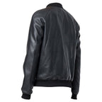 Mens Black Designer Metal Studded Bomber Jacket