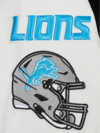 Detroit Lions Classic Rib Football Men Varsity Jacket