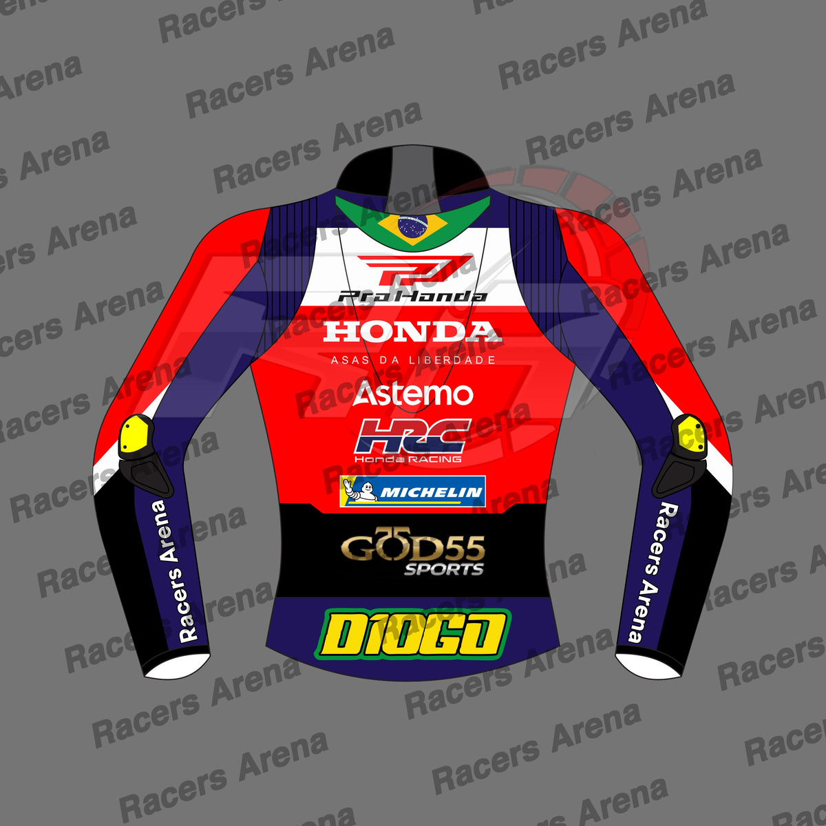 Diogo Moreira LCR Honda MotoGP 2026 Leather Race Jacket