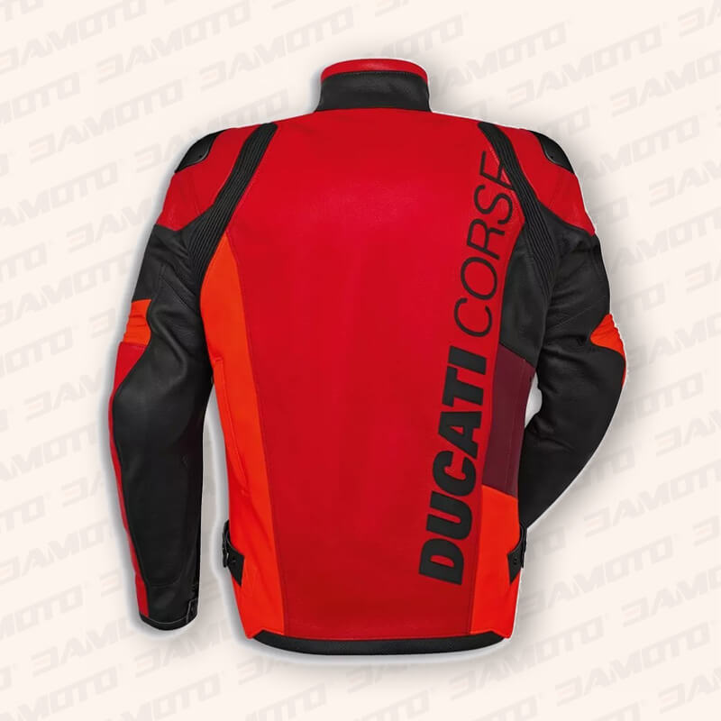 Ducati Corse C6 Red Racing Leather Jacket for Men
