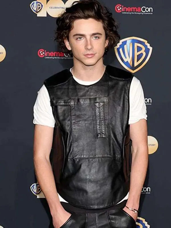 Dune 2 Timothée Chalamet Leather Vest