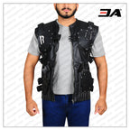 Commando Black Leather Vest