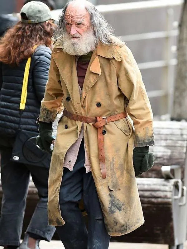 Eddie Marsan Clay face Cotton Brown Trench Coat