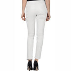 " White Premium Leather Pants for Women"