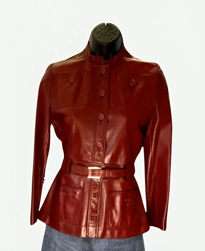Emily in Paris S04 Lily Collins Maroon Jacket