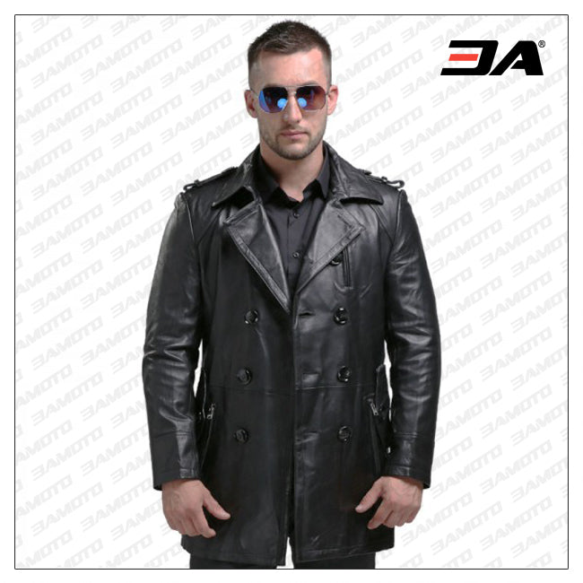 Emperor Eternity Leather Pea Coat