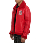 Avirex B3 Bomber Shearling Leather Jackets Mens