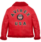 Avirex B3 Bomber Shearling Leather Jackets Mens