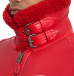 Avirex B3 Bomber Shearling Leather Jackets Mens