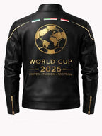 FIFA World Cup 2026 Black Leather Jacket