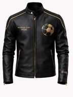 FIFA World Cup 2026 Black Leather Jacket