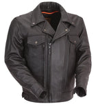 MOTORCYCLE CRUISING LEATHER RACING JACKET