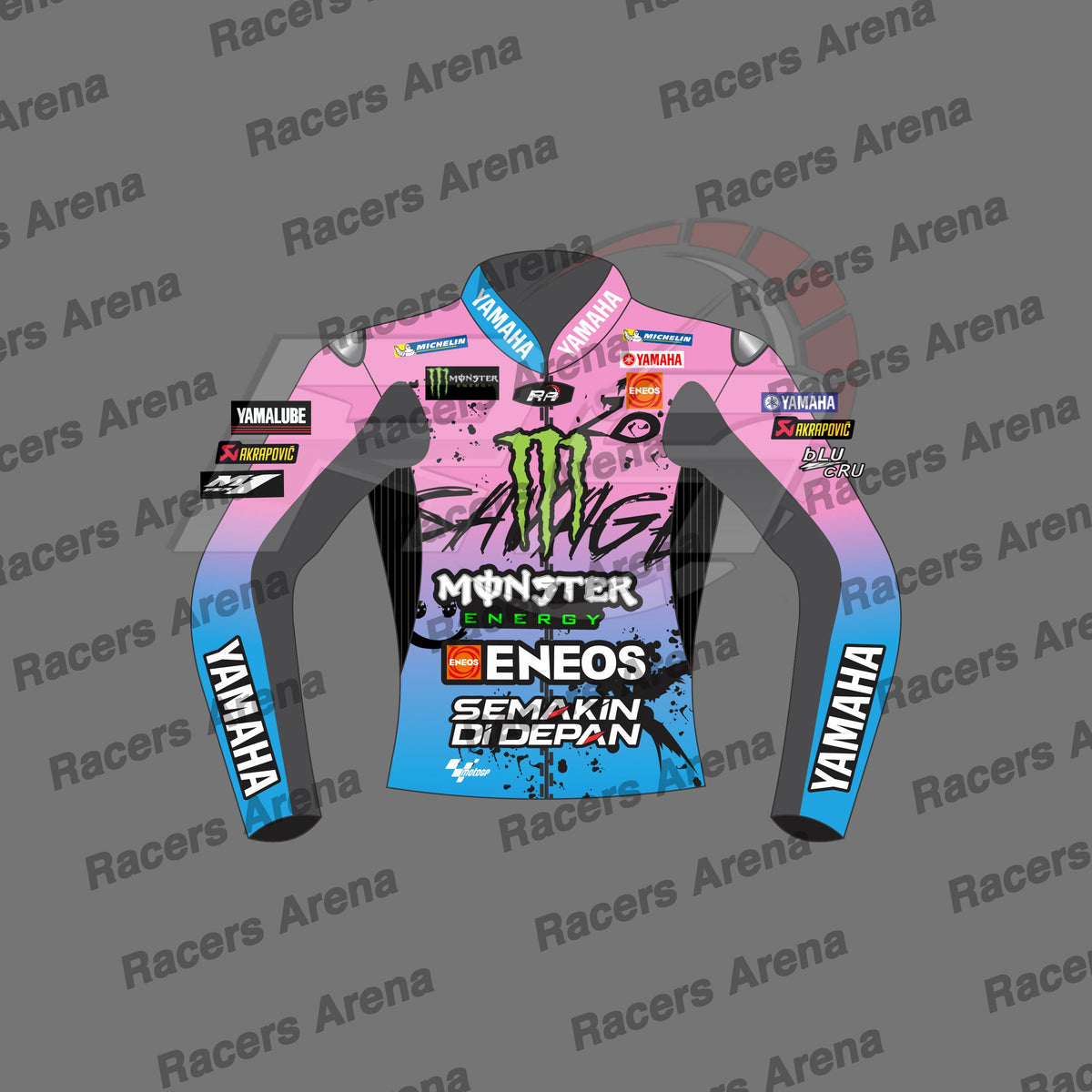 Fabio Quartararo Yamaha FrenchGP 2024 Motorcycle Leather Race Jacket
