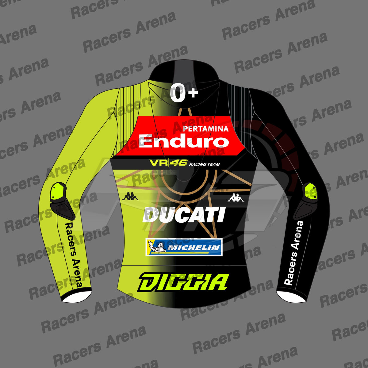 Fabio Di Giannantonio Ducati VR46 MotoGP 2026 Leather Racing Jacket