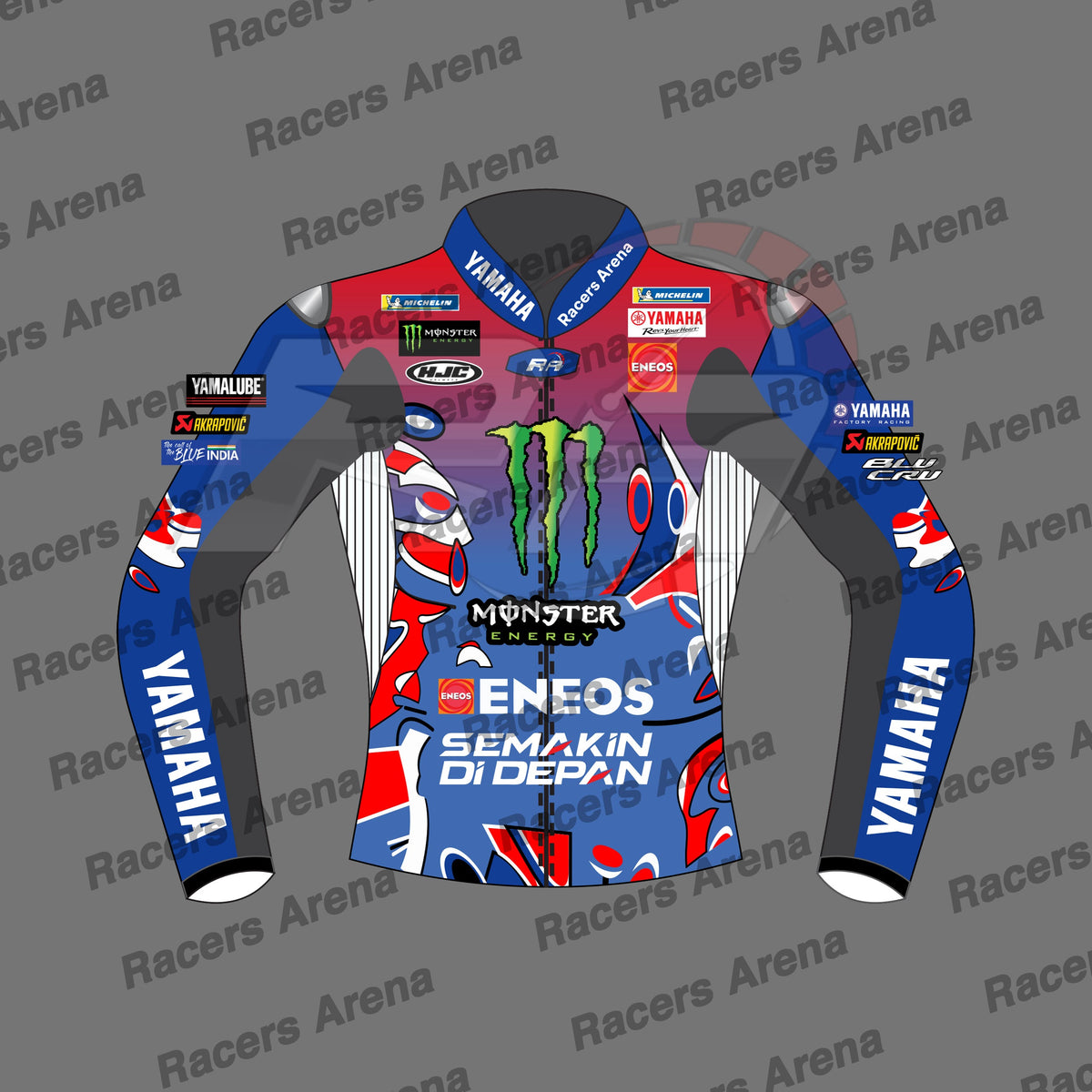 Fabio Quartararo MotoGp 2025 Yahama Motorcycle Leather Race Jacket