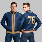 Fallout 76 Leather Bomber Jacket Men