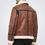 Faux Shearling Aviator Jacket For Men