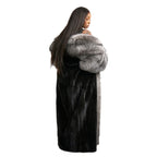 Full Skin Mink Trench Coat with Fox Fur