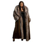 Full Skin Mink Trench Coat with Fox Fur