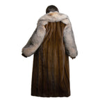Full Skin Mink Trench Coat with Fox Fur