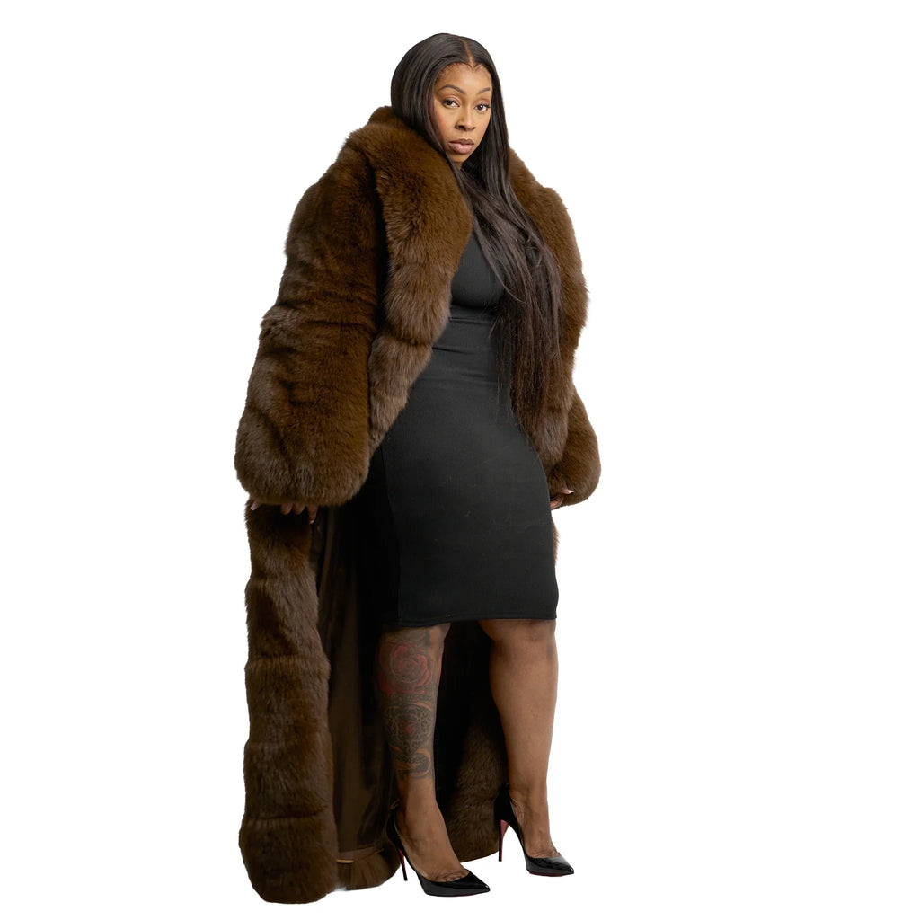 Women's Full Length Full Skin Fox Coat