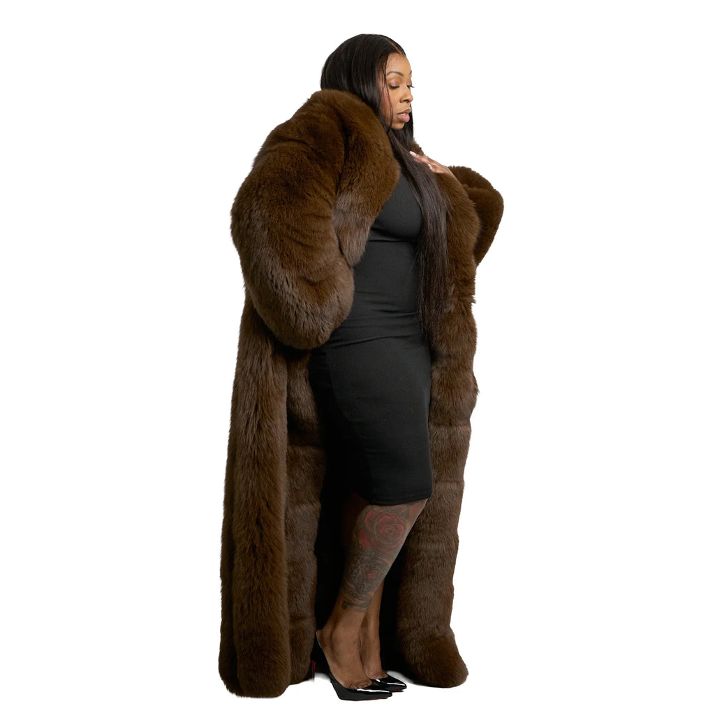Women's Full Length Full Skin Fox Coat