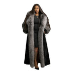 Full Skin Mink Trench Coat with Fox Fur
