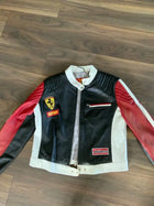 Ferrari Racing Formula F1 Motorcycle Streetwear Cowhide Leather Biker Jacket