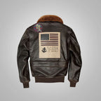 Men's Brown Top Gun Maverick Bomber G-1 Flight Leather Jacket