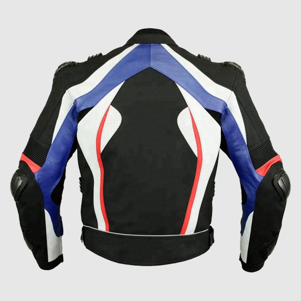 Flash Gear Men Leather Motorcycle Racing Jacket