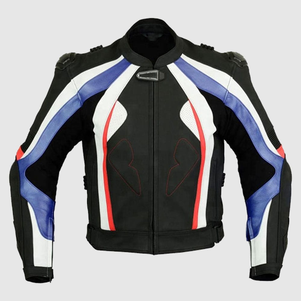 Flash Gear Men Leather Motorcycle Racing Jacket