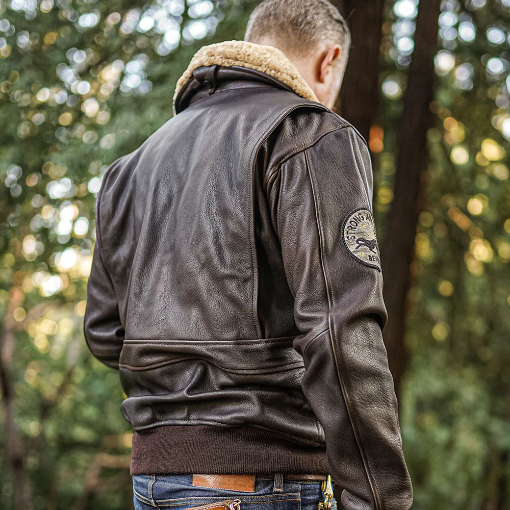 New Bomber Brown G-1 Flight Leather Jacket