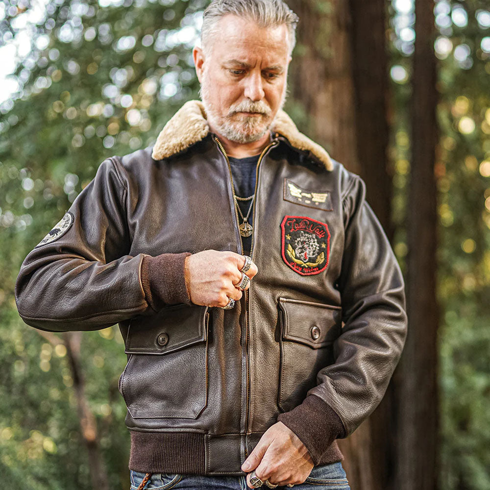 New Bomber Brown G-1 Flight Leather Jacket