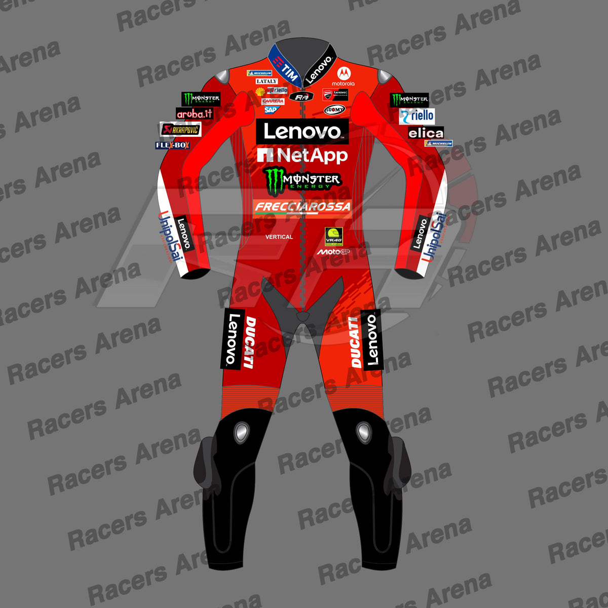 Francesco Bagnaia Motogp Ducati Motorcycle Leather Race Suit 2025
