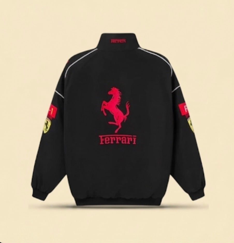 F1 Vintage Ferrari Racing Jacket - Black Edition
