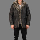Furlong Black Leather Trench Coat