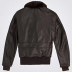 Mens Vintage Brown G-1 leather Bomber Jacket