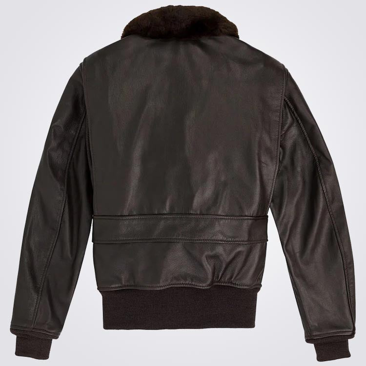 Mens Vintage Brown G-1 leather Bomber Jacket