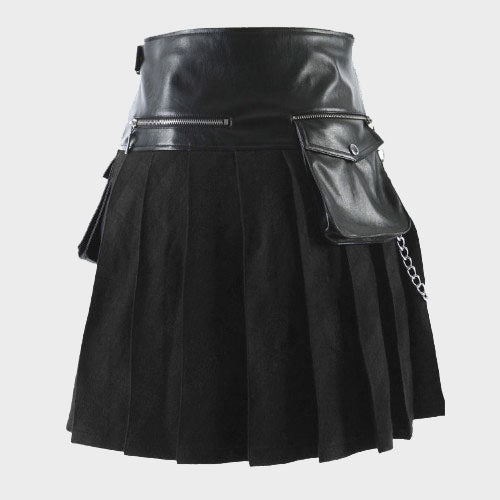 GOTHIC PUNK LEATHER KILT