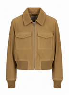 Miranda Rae Mayo Chicago Fire 2025 Suede Bomber Jacket