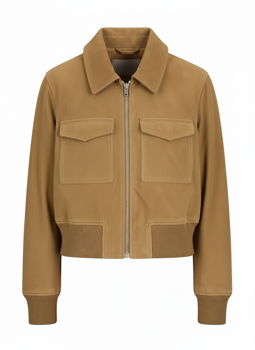 Miranda Rae Mayo Chicago Fire 2025 Suede Bomber Jacket